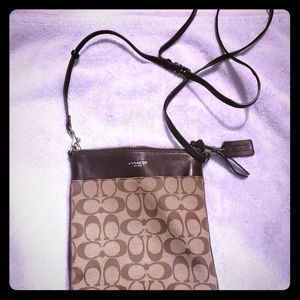 Brown crossbody coach purse